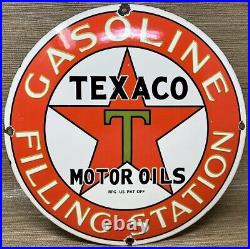 Vintage Texaco Motor Oil Porcelain Sign Texas Gasoline Gas Station Pump Plate Vintage Texaco Motor Oil Porcelain Sign Texas Gasoline Gas Station Pump Plate