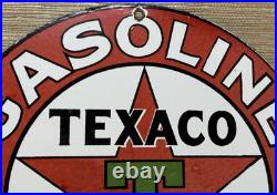 Vintage Texaco Motor Oil Porcelain Sign Texas Gasoline Gas Station Pump Plate Vintage Texaco Motor Oil Porcelain Sign Texas Gasoline Gas Station Pump Plate