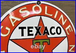 Vintage Texaco Motor Oil Porcelain Sign Texas Gasoline Gas Station Pump Plate Vintage Texaco Motor Oil Porcelain Sign Texas Gasoline Gas Station Pump Plate