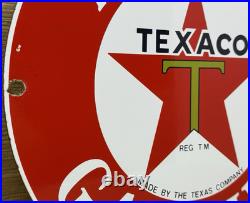 Vintage Texaco Motor Oil Porcelain Sign Texas Gasoline Gas Station Pump Plate Vintage Texaco Motor Oil Porcelain Sign Texas Gasoline Gas Station Pump Plate