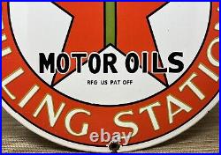 Vintage Texaco Motor Oil Porcelain Sign Texas Gasoline Gas Station Pump Plate Vintage Texaco Motor Oil Porcelain Sign Texas Gasoline Gas Station Pump Plate