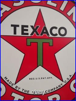 Vintage Texaco Motor Oil Porcelain Sign Texas Gasoline Gas Station Pump Plate Vintage Texaco Motor Oil Porcelain Sign Texas Gasoline Gas Station Pump Plate