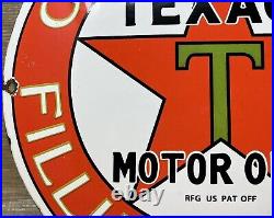 Vintage Texaco Motor Oil Porcelain Sign Texas Gasoline Gas Station Pump Plate Vintage Texaco Motor Oil Porcelain Sign Texas Gasoline Gas Station Pump Plate