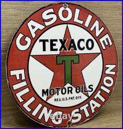 Vintage Texaco Motor Oil Porcelain Sign Texas Gasoline Gas Station Pump Plate Vintage Texaco Motor Oil Porcelain Sign Texas Gasoline Gas Station Pump Plate