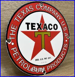 Vintage Texaco Motor Oil Porcelain Sign Texas Gasoline Gas Station Pump Plate Vintage Texaco Motor Oil Porcelain Sign Texas Gasoline Gas Station Pump Plate