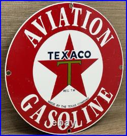 Vintage Texaco Motor Oil Porcelain Sign Texas Gasoline Gas Station Pump Plate