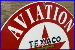 Vintage Texaco Motor Oil Porcelain Sign Texas Gasoline Gas Station Pump Plate
