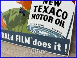 Vintage Texaco Motor Oil Porcelain Sign Texas Gasoline Gas Station Pump Plate Vintage Texaco Motor Oil Porcelain Sign Texas Gasoline Gas Station Pump Plate