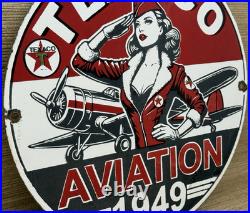 Vintage Texaco Motor Oil Porcelain Sign Texas Gasoline Gas Station Pump Plate