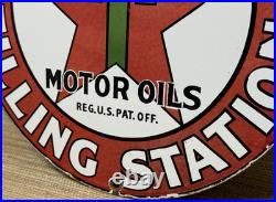 Vintage Texaco Motor Oil Porcelain Sign Texas Gasoline Gas Station Pump Plate Vintage Texaco Motor Oil Porcelain Sign Texas Gasoline Gas Station Pump Plate