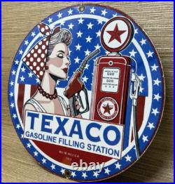Vintage Texaco Motor Oil Porcelain Sign Texas Gasoline Gas Station Pump Plate Vintage Texaco Motor Oil Porcelain Sign Texas Gasoline Gas Station Pump Plate