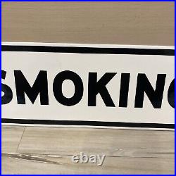 Vintage Texaco No Smoking Porcelain Sign Texas Gasoline Gas Station Pump Plate