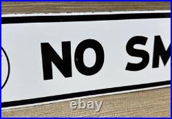 Vintage Texaco No Smoking Porcelain Sign Texas Gasoline Gas Station Pump Plate