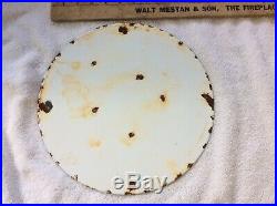 Vintage Texaco Porcelain Gas and Oil Pump Plate 10-6-33
