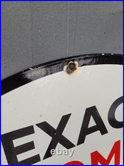 Vintage Texaco Porcelain Sign 30 Old Dsp Lubricant Gas Pump Pole Car Oil Texas