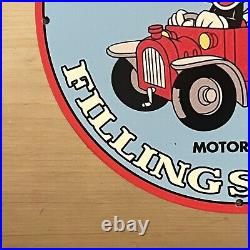 Vintage Texaco Porcelain Sign Disney Gas Oil Filling Service Station Pump Plate