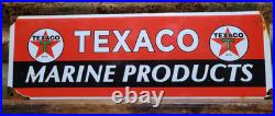 Vintage Texaco Porcelain Sign Gas Pump Plate Gasoline Motor Oil Fuel Company
