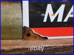 Vintage Texaco Porcelain Sign Gas Pump Plate Gasoline Motor Oil Fuel Company