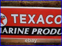 Vintage Texaco Porcelain Sign Gas Pump Plate Gasoline Motor Oil Fuel Company