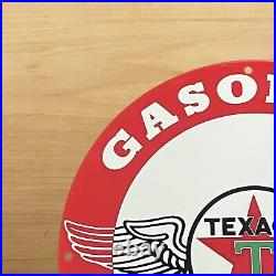 Vintage Texaco Porcelain Sign Gasoline Motor Oil Gas Station Service Pump Plate