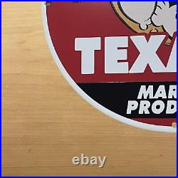 Vintage Texaco Porcelain Sign Marine Products Gas Oil Service Station Pump Plate Vintage Texaco Porcelain Sign Marine Products Gas Oil Service Station Pump Plate