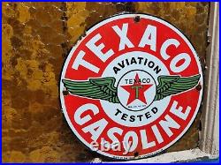 Vintage Texaco Porcelain Sign Motor Oil Fuel Station Old Service Gas Pump Plate Vintage Texaco Porcelain Sign Motor Oil Fuel Station Old Service Gas Pump Plate