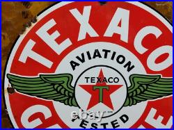 Vintage Texaco Porcelain Sign Motor Oil Fuel Station Old Service Gas Pump Plate Vintage Texaco Porcelain Sign Motor Oil Fuel Station Old Service Gas Pump Plate