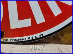 Vintage Texaco Porcelain Sign Motor Oil Fuel Station Old Service Gas Pump Plate Vintage Texaco Porcelain Sign Motor Oil Fuel Station Old Service Gas Pump Plate