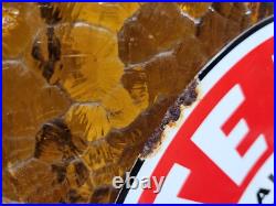 Vintage Texaco Porcelain Sign Motor Oil Fuel Station Old Service Gas Pump Plate Vintage Texaco Porcelain Sign Motor Oil Fuel Station Old Service Gas Pump Plate