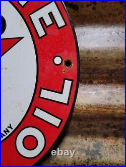 Vintage Texaco Porcelain Sign Motor Oil Gasoline Station Old Service Pump Plate Vintage Texaco Porcelain Sign Motor Oil Gasoline Station Old Service Pump Plate