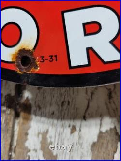 Vintage Texaco Porcelain Sign Motor Oil Gasoline Station Old Service Pump Plate