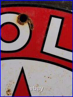 Vintage Texaco Porcelain Sign Motor Oil Gasoline Station Old Service Pump Plate Vintage Texaco Porcelain Sign Motor Oil Gasoline Station Old Service Pump Plate