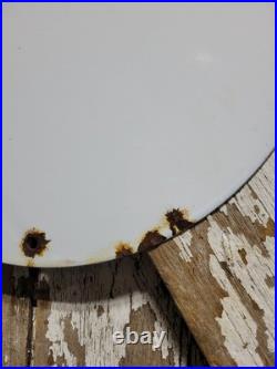 Vintage Texaco Porcelain Sign Motor Oil Gasoline Station Old Service Pump Plate