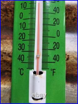 Vintage Texaco Porcelain Sign Old 12 Thermometer Motor Oil Gas Pump Station