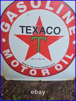 Vintage Texaco Porcelain Sign Old Motor Oil Gas Pump Plate Service 12x 12 Sign Vintage Texaco Porcelain Sign Old Motor Oil Gas Pump Plate Service 12x 12 Sign