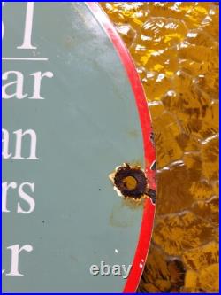 Vintage Texaco Porcelain Sign Rare 1962 Old Filling Station Oil Gas Pump Plate