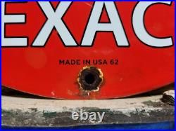 Vintage Texaco Porcelain Sign Rare 1962 Old Filling Station Oil Gas Pump Plate
