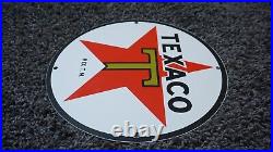 Vintage Texaco Porcelain Sign Rare Gas Oil Service Station Pump Ad Red Star Rare