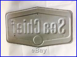 Vintage Texaco Sea Chief Marine Outboard Motor Gas Pump Tin Sign Day 1 Condition Vintage Texaco Sea Chief Marine Outboard Motor Gas Pump Tin Sign Day 1 Condition
