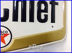 Vintage Texaco Sea Chief Marine Outboard Motor Gas Pump Tin Sign Day 1 Condition Vintage Texaco Sea Chief Marine Outboard Motor Gas Pump Tin Sign Day 1 Condition