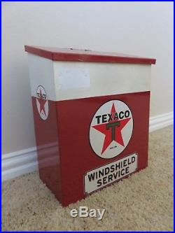 Vintage Texaco Service Station Gas Pump Windshield Service Box