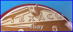 Vintage Texaco Sign Disney Duck Gasoline Service Gas Pump Porcelain Sign