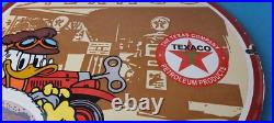 Vintage Texaco Sign Disney Duck Gasoline Service Gas Pump Porcelain Sign Vintage Texaco Sign Disney Duck Gasoline Service Gas Pump Porcelain Sign