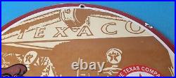 Vintage Texaco Sign Disney Duck Gasoline Service Gas Pump Porcelain Sign
