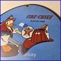 Vintage Texaco Sign Duck Fire Chief Gasoline Service Gas Pump Porcelain Sign Vintage Texaco Sign Duck Fire Chief Gasoline Service Gas Pump Porcelain Sign