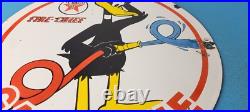 Vintage Texaco Sign Duck Fire Hose Gasoline Service Gas Pump Porcelain Sign