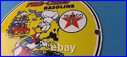 Vintage Texaco Sign Fan Favorite Cartoon Gasoline Gas Pump Porcelain Sign