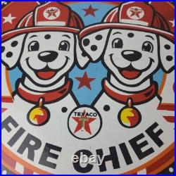 Vintage Texaco Sign Fire Station Dalmatian Dogs Porcelain Gas Pump Sign Vintage Texaco Sign Fire Station Dalmatian Dogs Porcelain Gas Pump Sign
