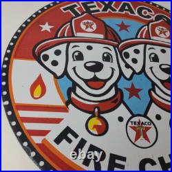 Vintage Texaco Sign Fire Station Dalmatian Dogs Porcelain Gas Pump Sign Vintage Texaco Sign Fire Station Dalmatian Dogs Porcelain Gas Pump Sign