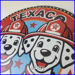 Vintage Texaco Sign Fire Station Dalmatian Dogs Porcelain Gas Pump Sign Vintage Texaco Sign Fire Station Dalmatian Dogs Porcelain Gas Pump Sign